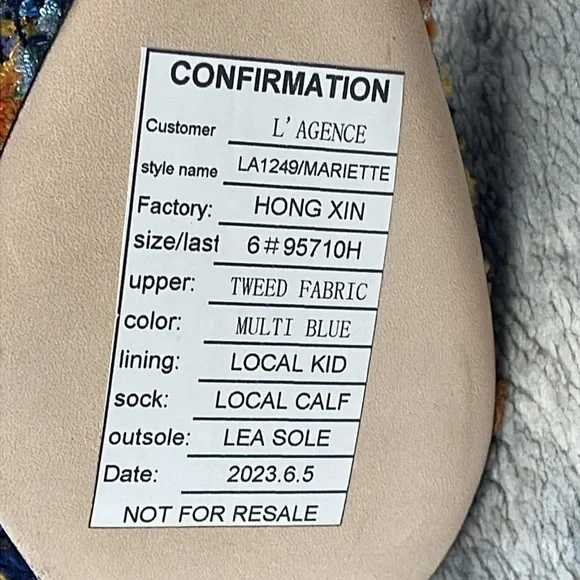 New L'Agence Multi Tweed Mariette 95mm Booties Ankle Boots Stiletto Heel Sz 6